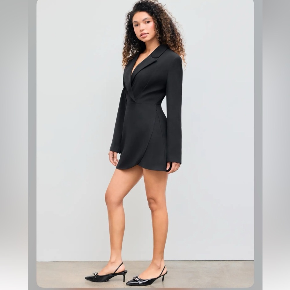 Cider COLLAR SOLID BUTTON MINI DRESS S AR8-10 - Picture 5 of 13